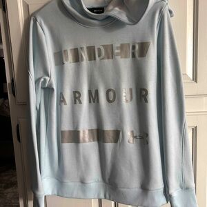 Under Armour Sky Blue Sweatshirt with Metallic Accents Cold Gear